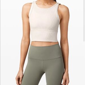 Lululemon Power Pivot Tank Rib, Size 10, Ivory